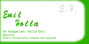 emil holla business card